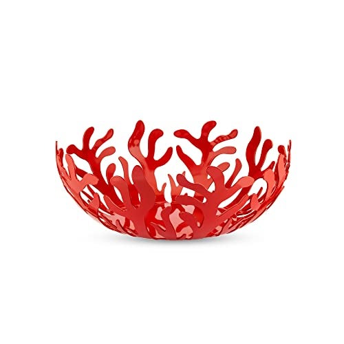 Alessi ESI01/29 R Mediterraneo Fruit Holder in Stainless Steel Colored with Epoxy Resin, Red - Image 1
