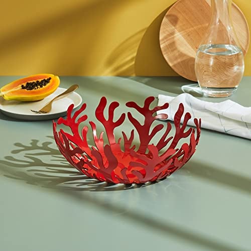 Alessi ESI01/29 R Mediterraneo Fruit Holder in Stainless Steel Colored with Epoxy Resin, Red - Image 5