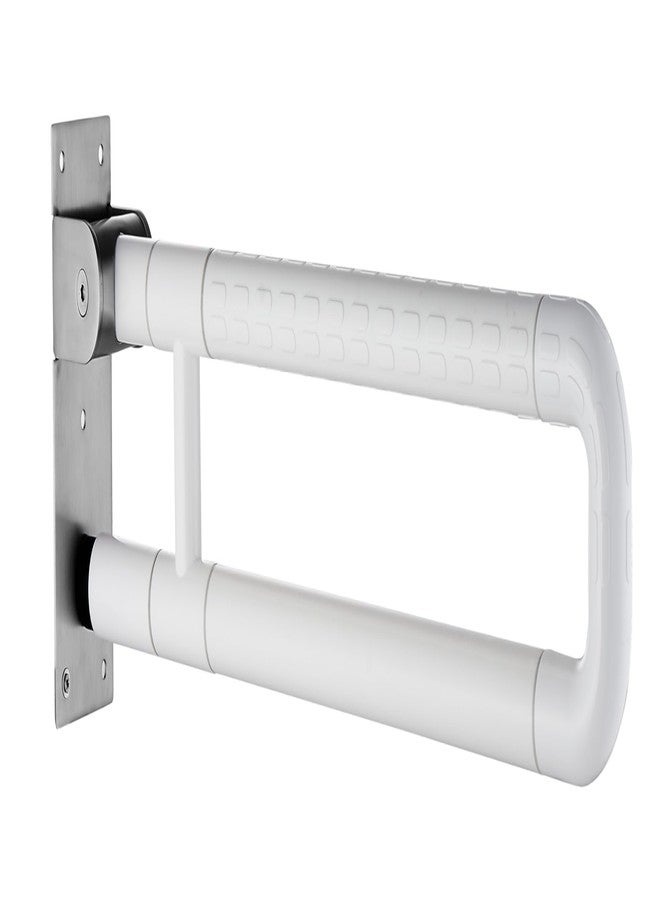 دولفي، قضيب دعم قابل للطي للمرحاض يُثبت على الحائط مصنوع من مادة ABS والفولاذ المقاوم للصدأ (أبيض) - Image 1