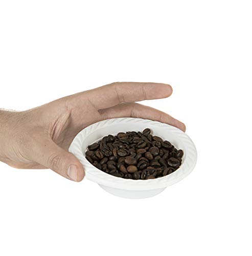 BluShine 250 Pack- 5 Oz Disposable Plastic Bowls Plates - Strong and Sturdy - Heat-Resistant and Soak-Proof - Does Not Melt or Cave in Microwave - Heavy Duty BPA-Free Plastic - Image 5