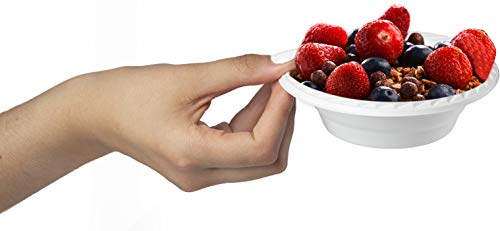 BluShine 250 Pack- 5 Oz Disposable Plastic Bowls Plates - Strong and Sturdy - Heat-Resistant and Soak-Proof - Does Not Melt or Cave in Microwave - Heavy Duty BPA-Free Plastic - Image 4