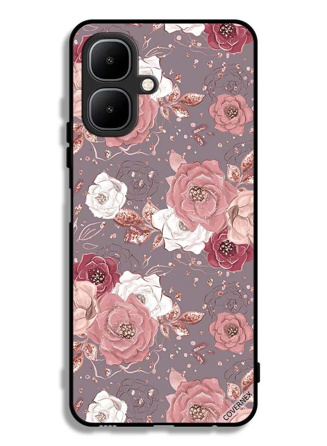 Covernex Infinix Smart 10 Protective Case Cover Floral Wallpaper