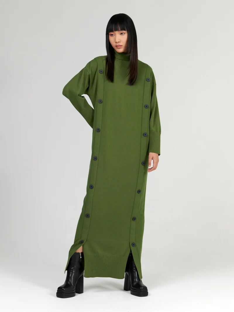 ليم قفطان بأزرار أنيقة