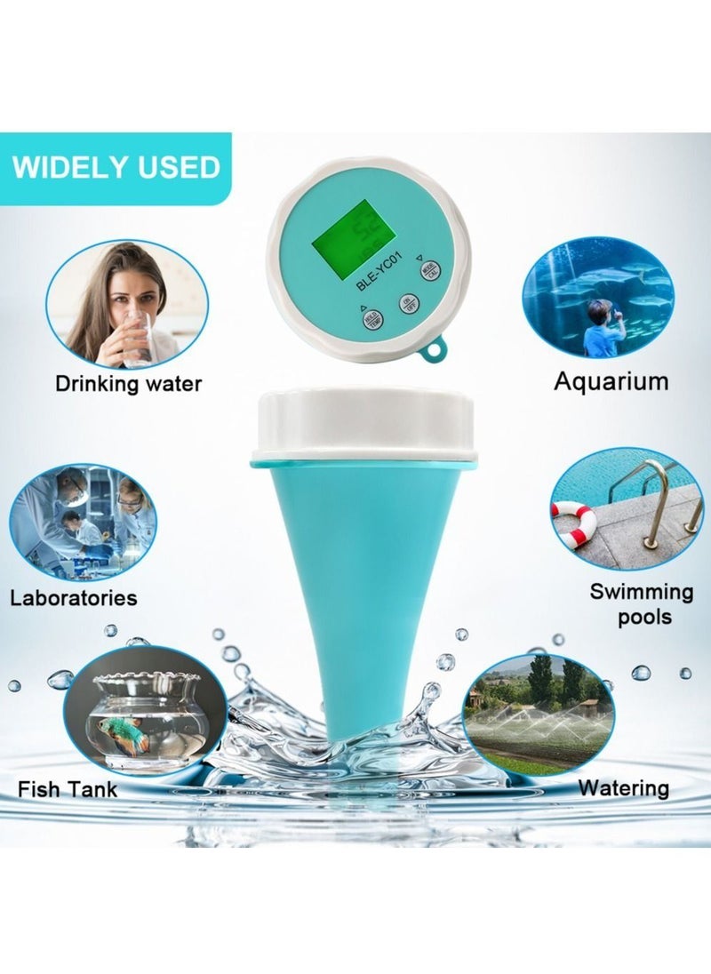 Generic - 6 in 1 Residual Chlorine Monitor PH/ORP/EC/TDS Water Testing, Backlit LCD Display, Smart Equipment for Home Swimming Pools, Accurate and Easy to Use Water Monitor - Image 1