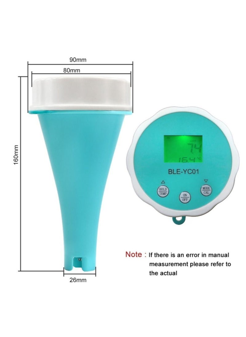 Generic - 6 in 1 Residual Chlorine Monitor PH/ORP/EC/TDS Water Testing, Backlit LCD Display, Smart Equipment for Home Swimming Pools, Accurate and Easy to Use Water Monitor - Image 1