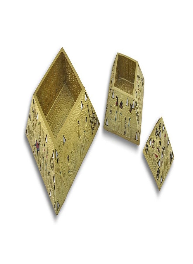 Things2Die4 Ancient Egyptian Golden Pyramid Double Trinket Box - Image 2