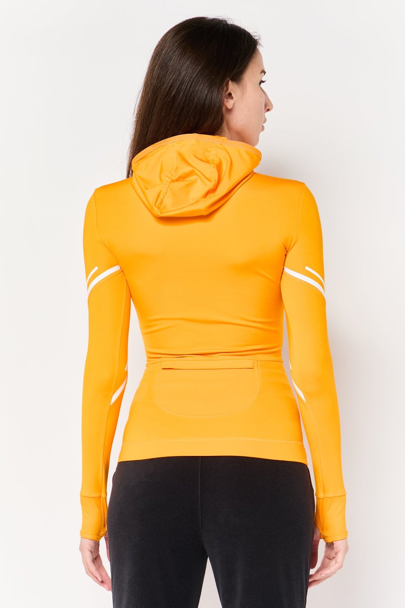 Adidas Stella McCartney x Adidas Women Sportswear Fit Long Sleeve Outdoor Top, Orange - Image 4