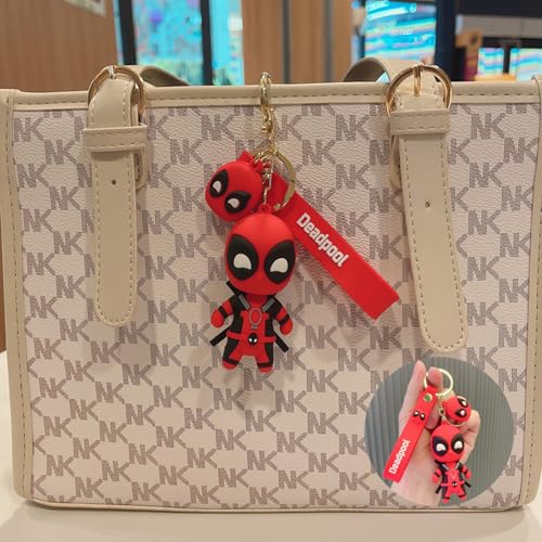 Flenzy Silicon Deadpool Pendant Keychain With Strip, Pack of 1, Black - Image 4