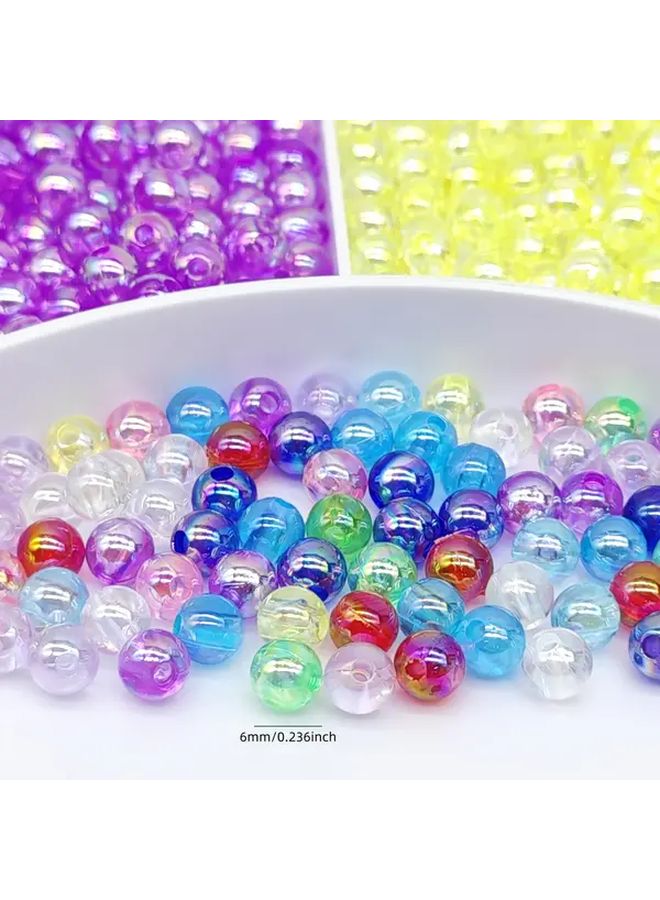 Lt Purple AB Round Beads 6mm 300pcs Crafting DIY Sewing Decoration - Image 5