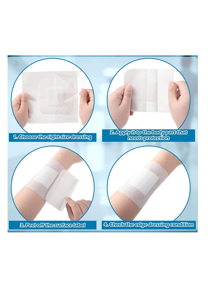 سيرجين بور ضمادة جروح معقمة, ضمادة جراحية مقاومة للماء معبأة بشكل فردي للعناية/50 قطعة - Image 5