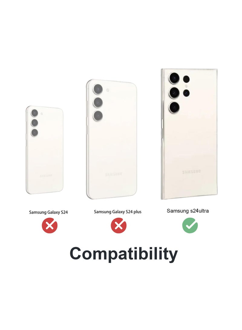 Barakah Case for Samsung Galaxy S24 Ultra Case, Heavy Duty Metal Armor Case Military Grade Phone Case Black Armor Phone Case Fingerprintproof Dust Proof Metal Case for S24 Ultra Case - Image 3