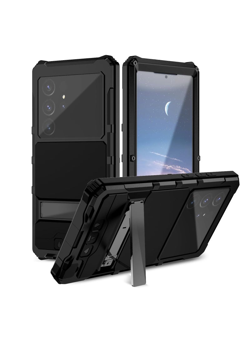 Barakah Case for Samsung Galaxy S24 Ultra Case, Heavy Duty Metal Armor Case Military Grade Phone Case Black Armor Phone Case Fingerprintproof Dust Proof Metal Case for S24 Ultra Case - Image 1