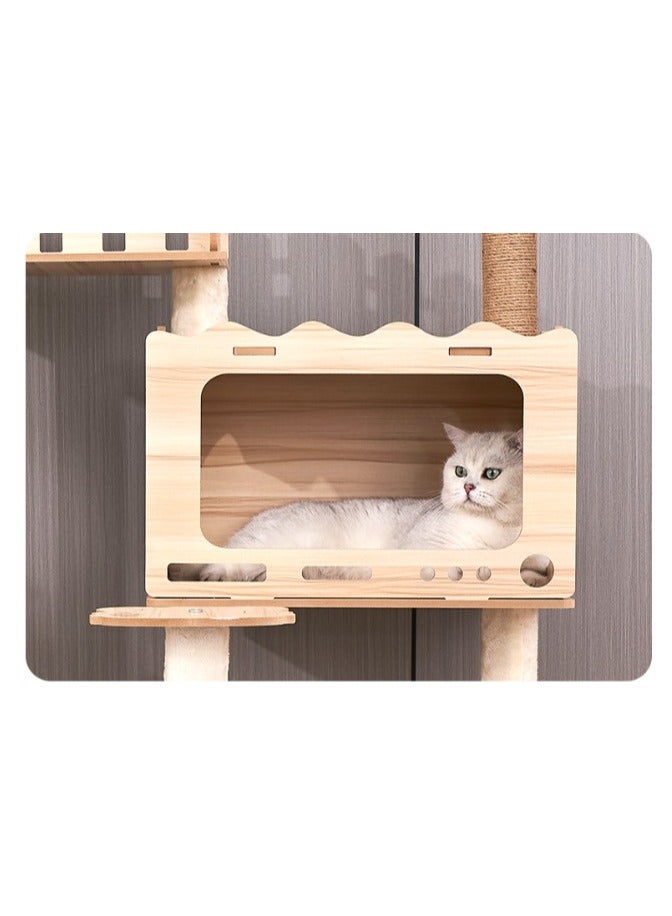 شجرة تسلق متعددة للقطط، شجرة تسلق متعددة الأغراض للقطط، شجرة تسلق للقطط، شجرة تسلق فاخرة للقطط - Image 4