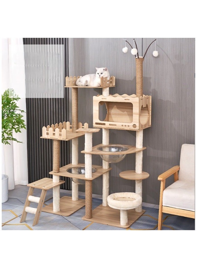 شجرة تسلق متعددة للقطط، شجرة تسلق متعددة الأغراض للقطط، شجرة تسلق للقطط، شجرة تسلق فاخرة للقطط - Image 3