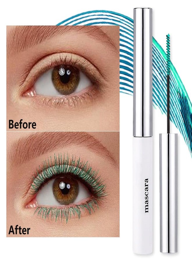 BINGBRUSH Colored Mascara for Eyelashes, Voluminous Colorful Mascara, Pink Purple Blue Green Red-Lengthening, Defining, Curling, Multiplying Formula (#03-Emerald green, 1 Count (Pack of 1)) - Image 3