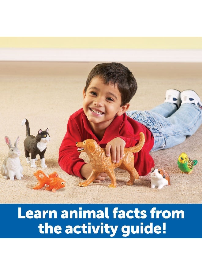 ليرننج ريسورسز مجموعة ألعاب الحيوانات الأليفة جامبو من Learning Resources، مكونة من 6 قطع من شخصيات الحيوانات الأليفة الواقعية للأطفال للعب الخيالي والتعلم المبكر - Image 3