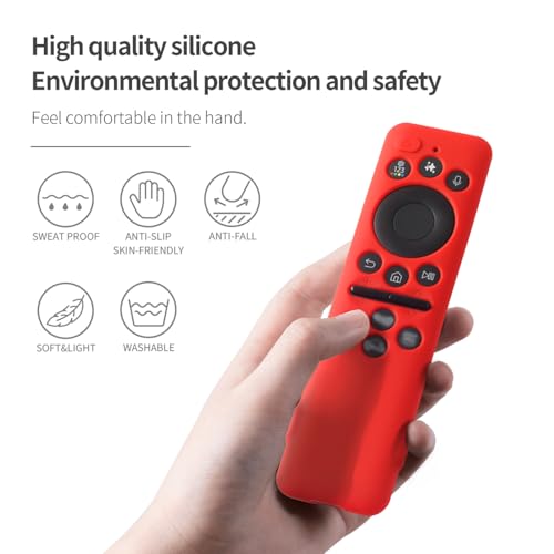 AKSHFETH Silicone Cover for Samsung BN59-01480A Solar Remote Control 2025, Compatible with TM2560E TM2360E BN59-01432A BN59-01455A Remote Protective Case Cover (Black) - Image 2