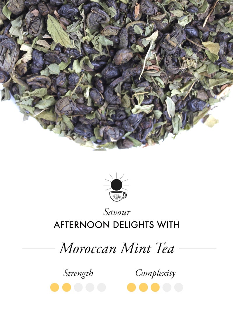 TWG Tea | Moroccan Mint Tea | Green Tea | Spearmint Leaves | 15 Hand Sewn Cotton Tea Bags | Gift Set - Image 2