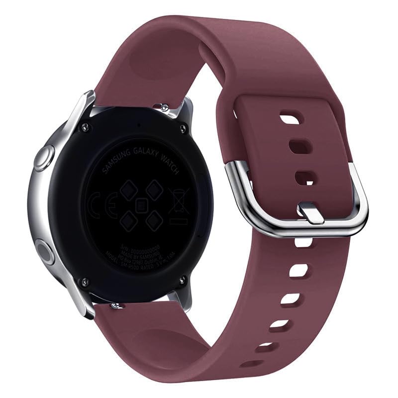 Printme 22 MM Smartwatch Belt, Band, Straps, Classic Buckle, Soft Comfortable, Compatible for Samsung Watch, Noise Colorfit, Boat, FIreboltt, Amazefit GT, [Universal Compatibility] (Maroon) - Image 1