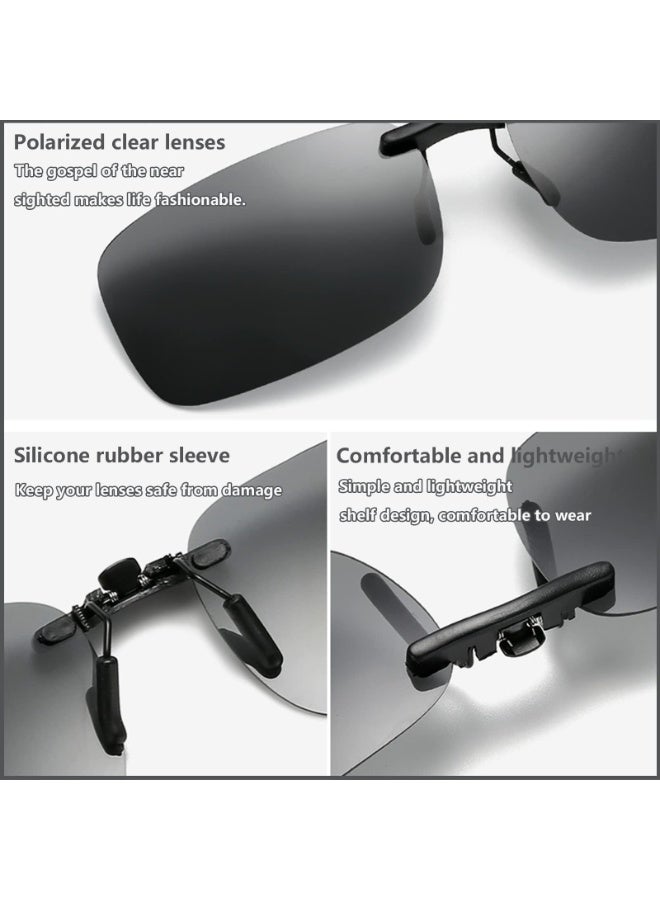 Pack of 4 Sunglasses Clip, Sunglasses Attachment for Glasses Wearers, 4 Colours, Suitable for Men and Women - Image 5