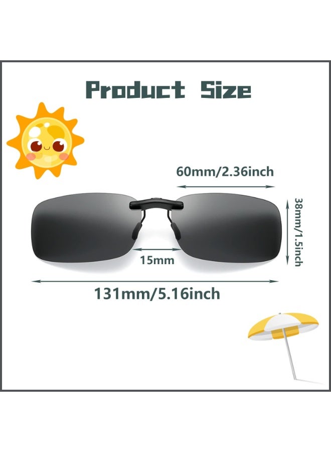 Pack of 4 Sunglasses Clip, Sunglasses Attachment for Glasses Wearers, 4 Colours, Suitable for Men and Women - Image 2