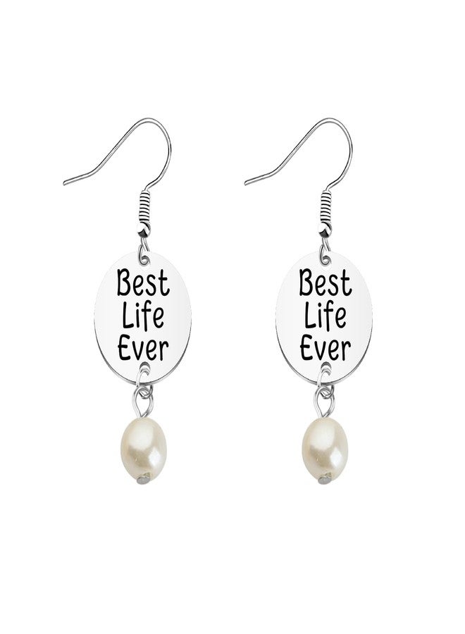 MAOFAED Best Life Ever Earring for Her, Pioneer Gift Baptism Gift (Best Life Ever) - Image 1