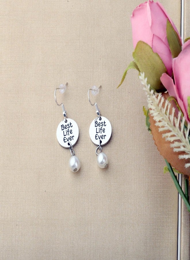 MAOFAED Best Life Ever Earring for Her, Pioneer Gift Baptism Gift (Best Life Ever) - Image 2