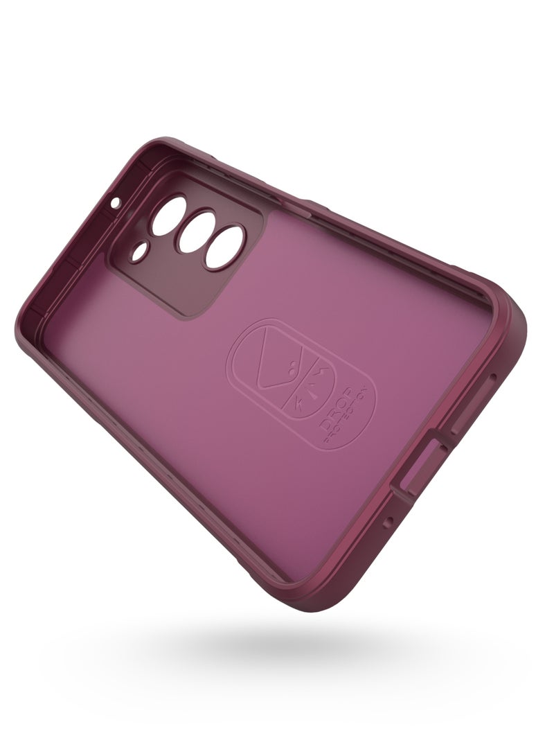 REDMI 15 5G 3 in 1 Set : 2 Pieces Screen Protector with Gripped Silicone Protective Case Mount for Phone - (Mountain Purple) - Image 4