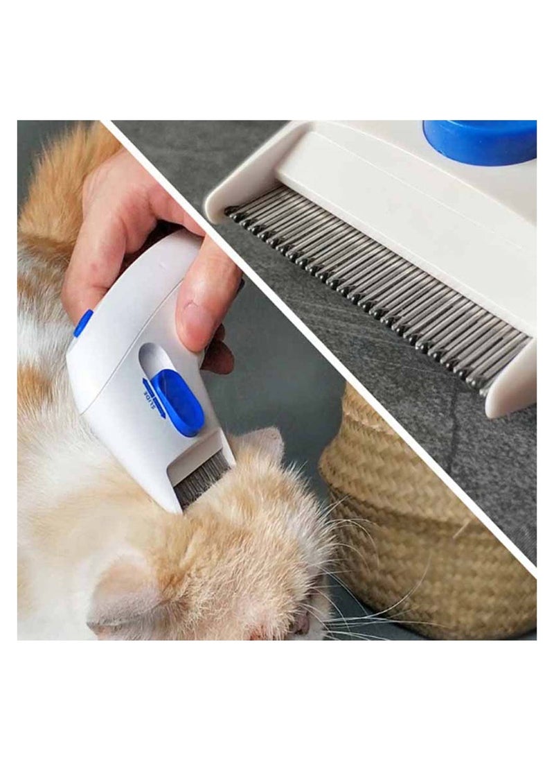 SYOSI - Flea Comb for Pets Electric Pet Cat Dog Combs Grooming Remove Floating Hair Head Lice Cleaning Dogs Cats - Image 1