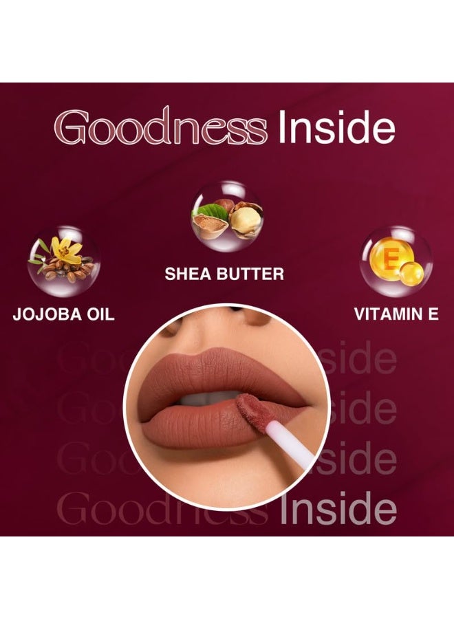 Nourish Mantra’s Tedha Medha Hazelnut Lipstick (3.5ml)/ Creamy Matte Liquid Lipstick with SPF/Water Proof/Smudge Proof/Transfer Proof/Long Lasting/Suits All Skin Tones - Image 4