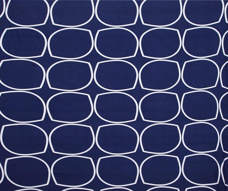 Blue Strip 220TC Glace Cotton Elastic Fitted Bedsheets Single Bed with 1 Pillow Cover | Single Bed with All Around Elastic, Size 42 X 75 Inches (Blue Circle) - Image 4