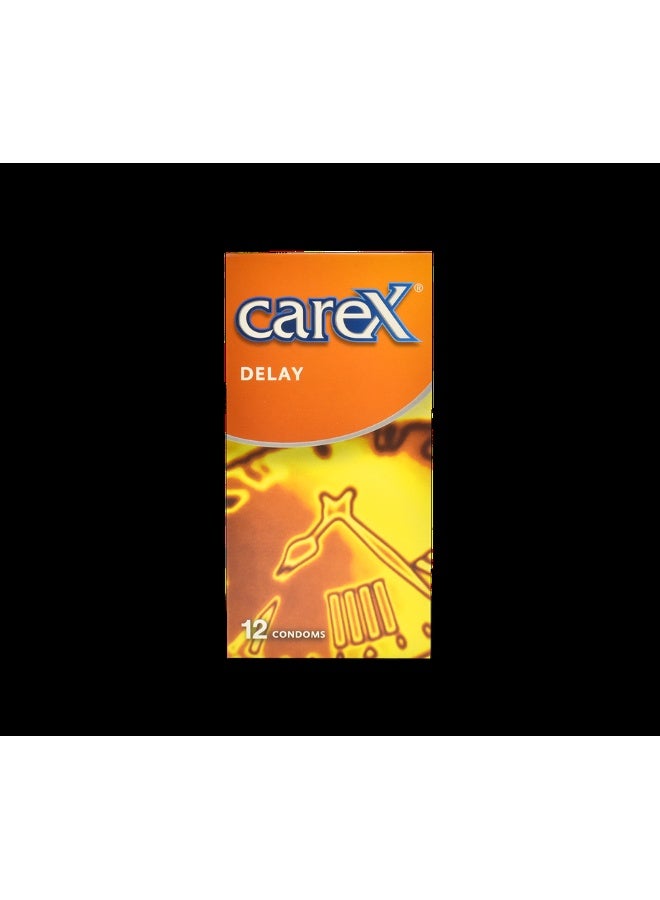 careX Delay Condoms | Prolong Erection and Delay Ejaculation | 12 Count - Image 1