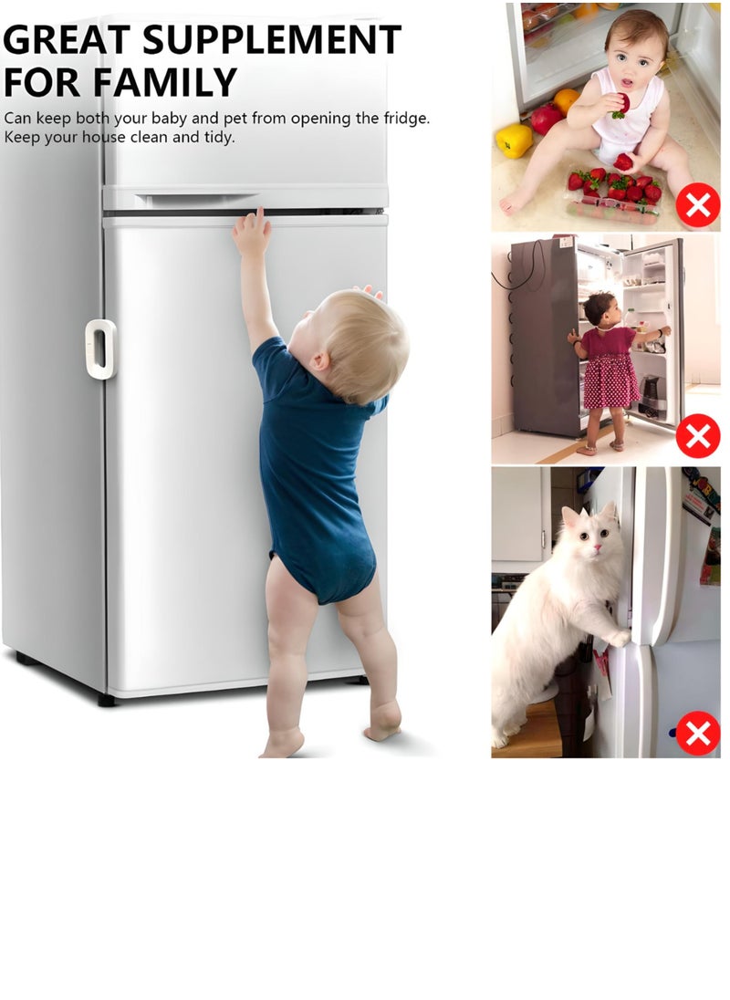 SARAOONT - Fridge Locks for Kids and Toddlers, No Tools Need or Dril, Child Proof Refrigerator Lock, Sealing Strip, Automatically Lock While Closing The Door - Image 1