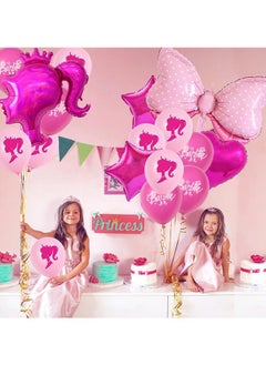 Party 26 PCS Barbie series theme party birthday party decoration aluminum film shape balloon latex balloon  - Image 3