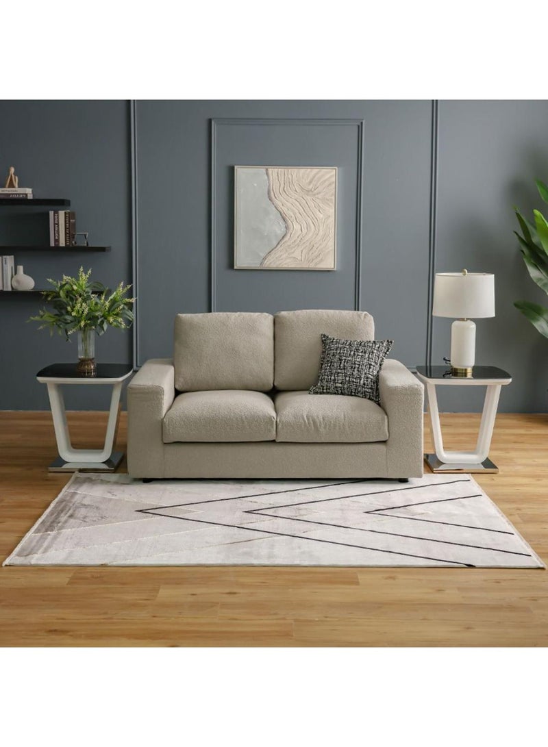DANUBE HOME Galleria Modern Geometric Patterned Rug  Polypropylene+Polyester Area Rug L230xW160cm-Grey/Black  - Image 5