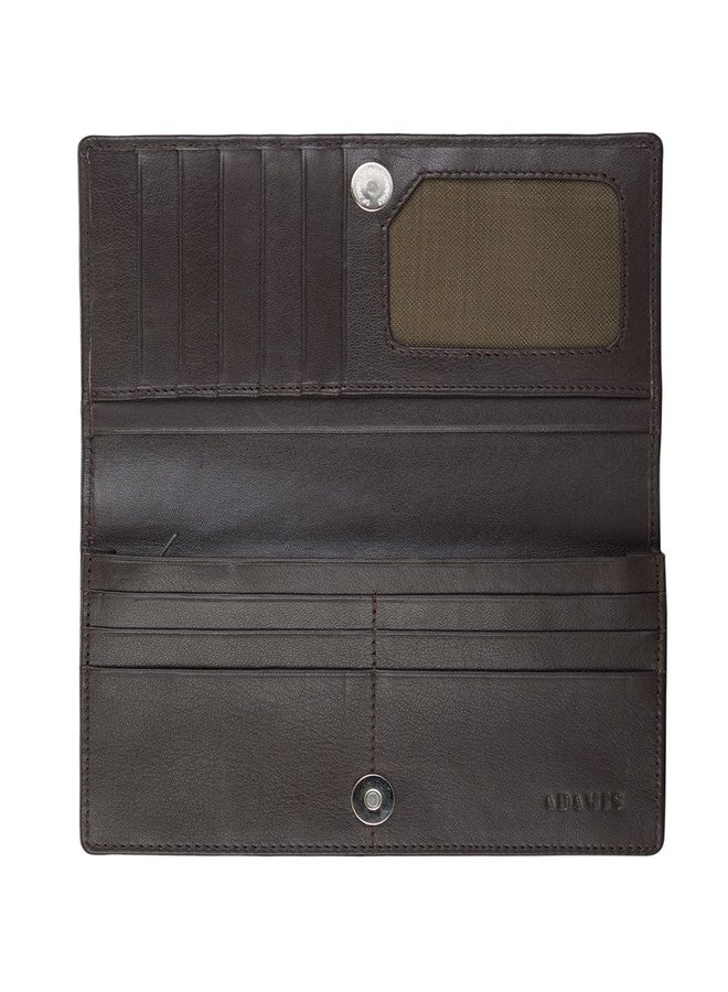 Adamis Leather Women's Wallet W6 Brown - Image 4