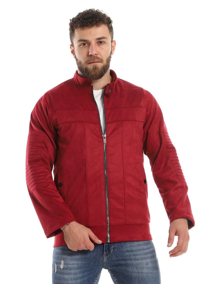 Caesar Mens Chamois Jacket With Zipper And Inner Lining  - Image 1