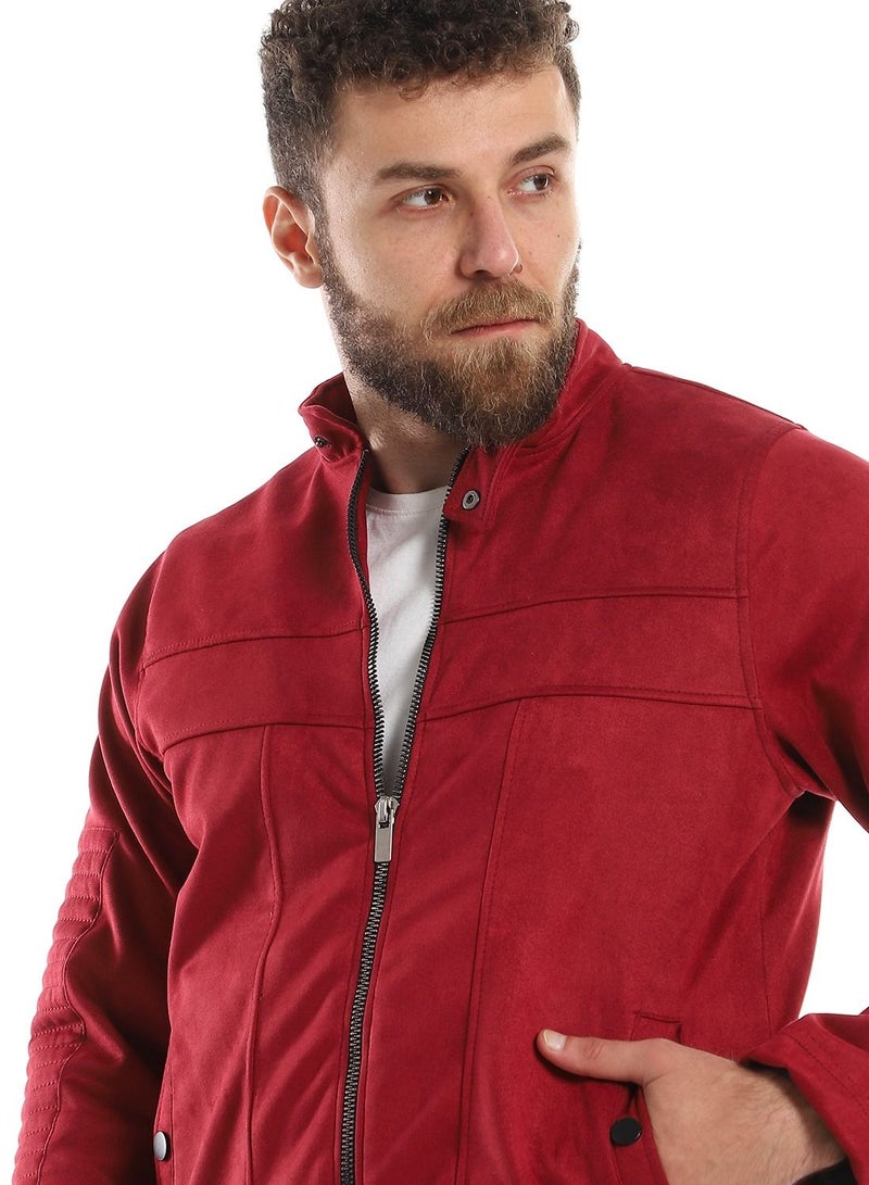 Caesar Mens Chamois Jacket With Zipper And Inner Lining  - Image 3
