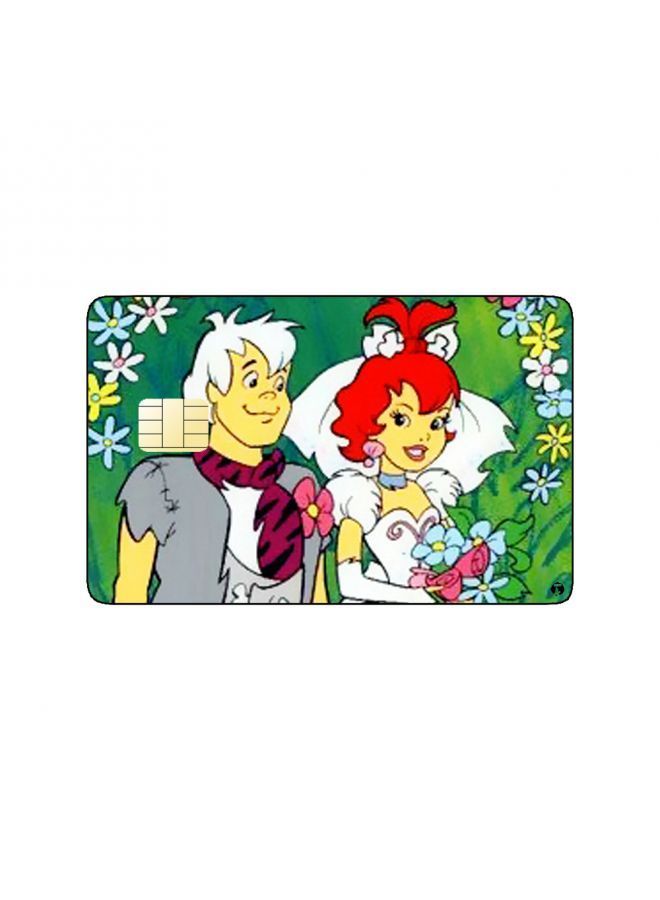 RKN PRINTED BANK CARD STICKER Animation Pebbles And Bamm Bamm From The Flintstones By Cartoon Network - Image 1