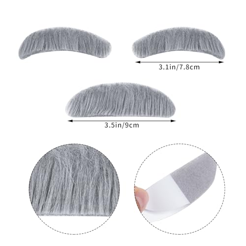 mifengda 6pcs Kids Old Man Costume 100 Day of School Grandpa Costume for Boys 1920s Old Man Outfit Halloween Costume Dress Up Set Including Bow Tie Cane Beard Eyebrow Suspenders Glasses for Kids Boy Halloween - Image 5