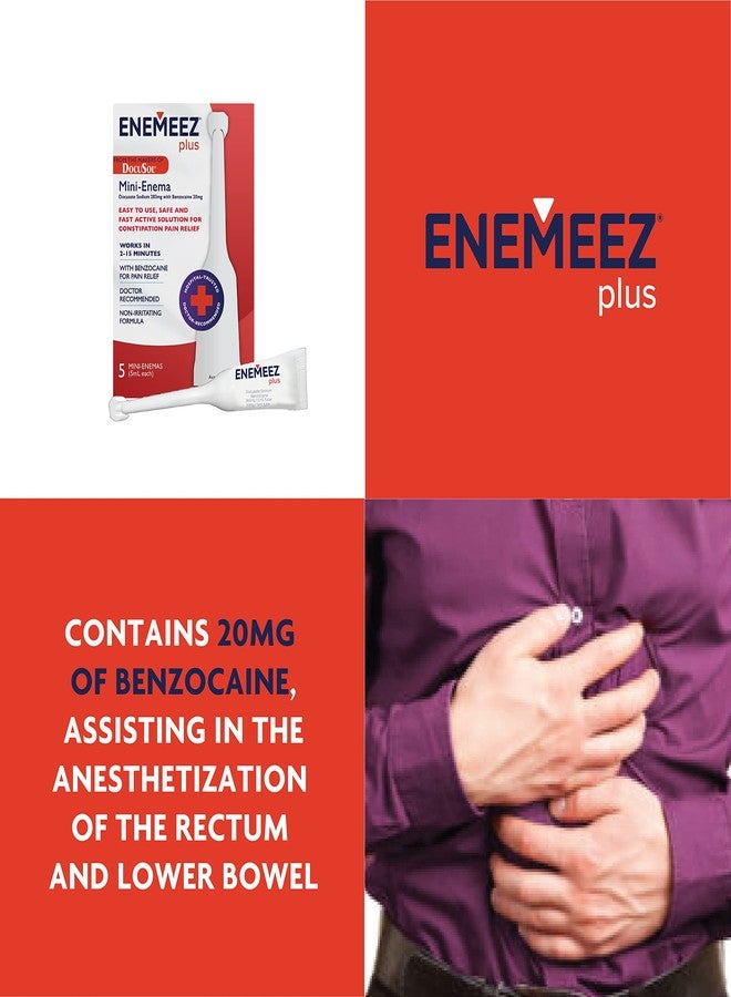 Enemeez حقنة شرجية إنيميز دوكوسول بلس دوكوسات الصوديوم - شفافة 5 مل، 5 عبوات، سريعة المفعول لعلاج الإمساك - Image 5