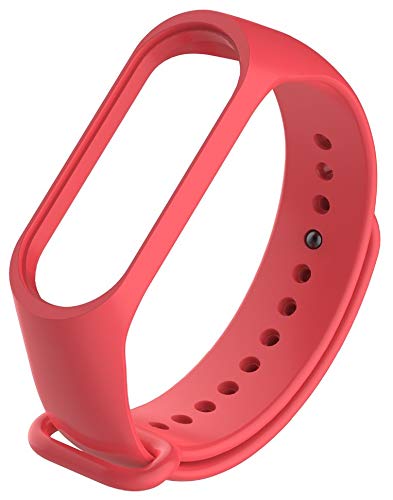 VEROX Adjustable Replacement Strap Compatible with Mi band 3 and Mi band 4 Red Color Strap Band Bracelet - Image 1
