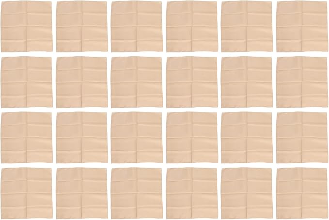 24 منديل ساتان ذهبي متميز مقاس 17 × 17 بوصة لحفلات الزفاف وطاولات العشاء - Image 1