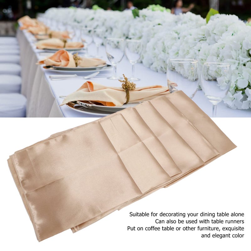 24 منديل ساتان ذهبي متميز مقاس 17 × 17 بوصة لحفلات الزفاف وطاولات العشاء - Image 3