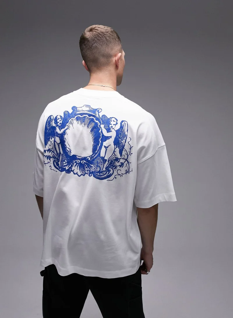 TOPMAN Graphic Oversize Crew Neck T-Shirt