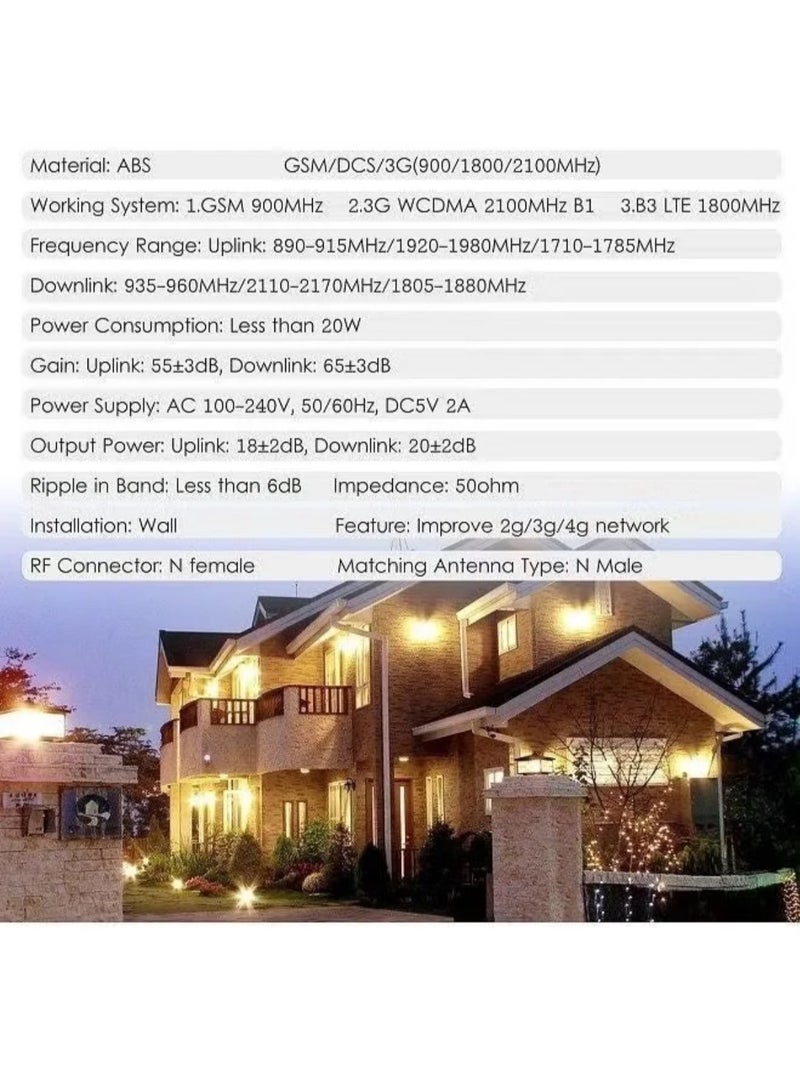 "Home & Office Network Booster Gold – 12dBi 4G LTE Antenna Outdoor 698-2700MHz , Reliable Signal for 2G/3G/4G" With 2CABLE 15MT And 5MT, cover up to 500-2000 square meters, More Powerful, More Signal.  - Image 4