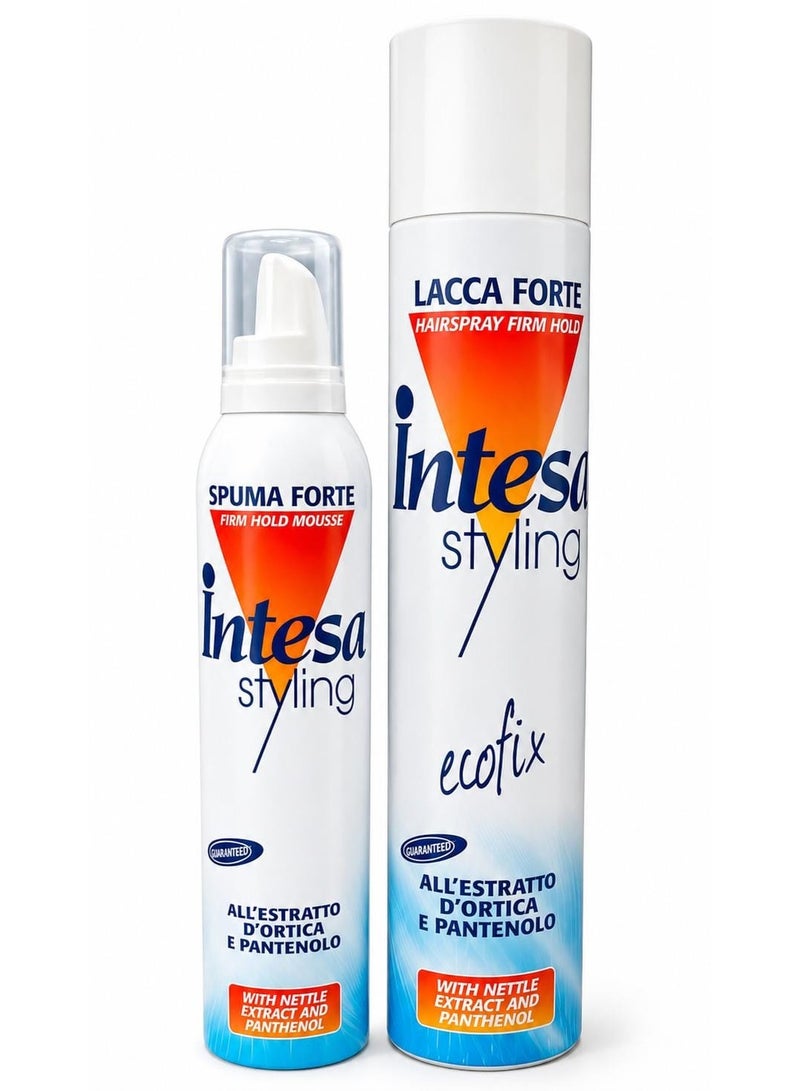 Hairspray 500 ml and Hair Foam 300 ml With Nettle and Basanol Extract Gives the Hair Softness  Shine and Density