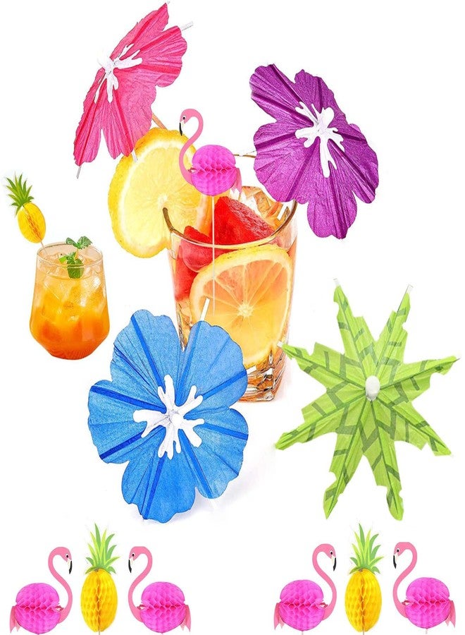 Kitnish 100Pcs Drink Umbrella,Drink Picks Cocktail Umbrella,umbrella drinks Decor for Cupcake/Fruit Plate/Cocktail,mini umbrella picks Hawaiian style umbrella toothpicks for cocktails decor. - Image 1