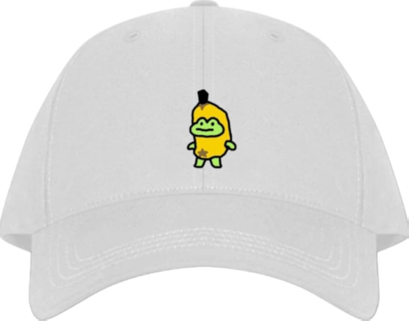 Frog Plain unisex baseball cap White 15