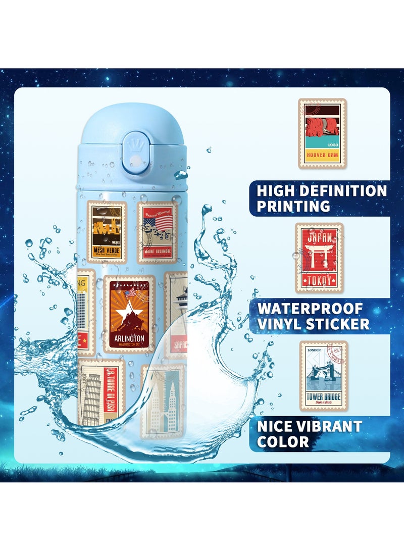 ORAINBOW Travel Around The World Stickers 50 Pack Vinyl Laptop Stickers Waterproof Map for Water Bottles Graffiti Teens Girls Kids Adults - Image 4